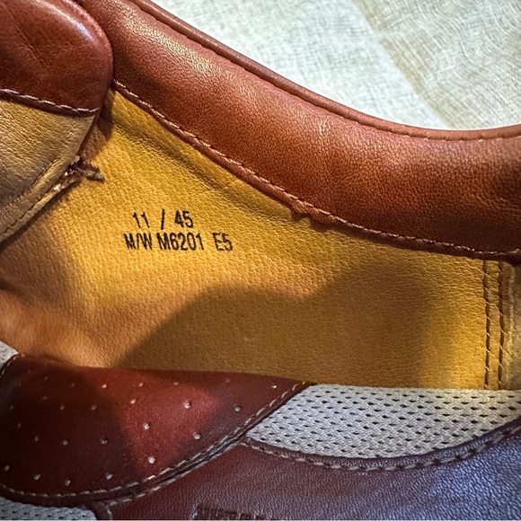 Born Oxford Mens 11 US 45 EU Brown Leather Two Tone Shoes Lace Up Casual - Picture 13 of 13